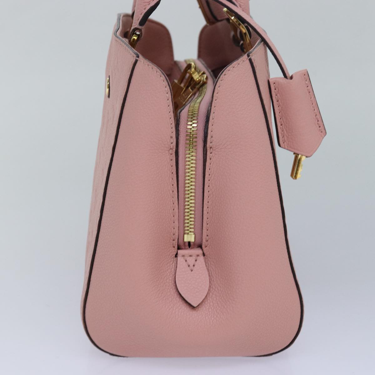 Capucines Mini handbag Rose Ballerine Empreinte Leather