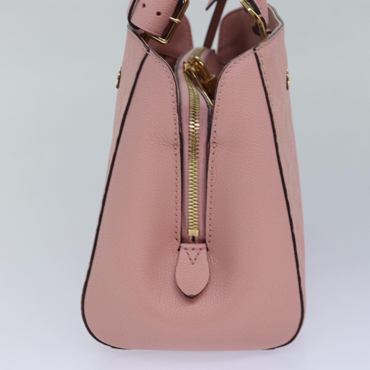 Capucines Mini handbag Rose Ballerine Empreinte Leather
