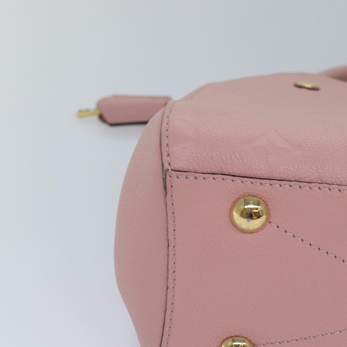 Capucines Mini handbag Rose Ballerine Empreinte Leather