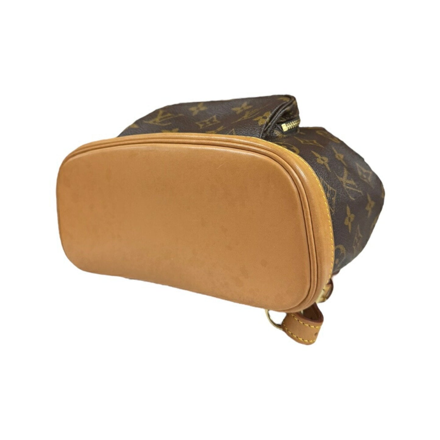 Canvas Montsouris Backpack with Leather Trim
