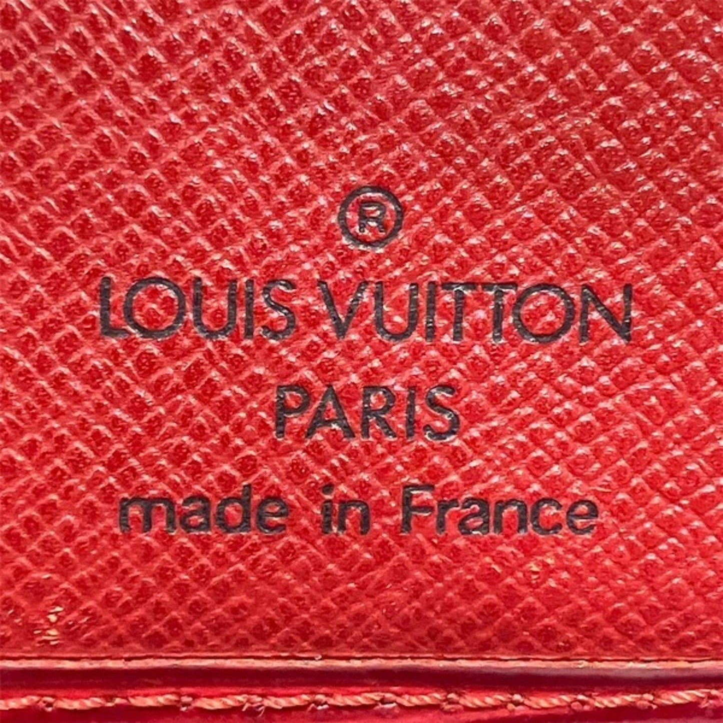 Leather Porte Billet Wallet with Slight Scratches and Stains