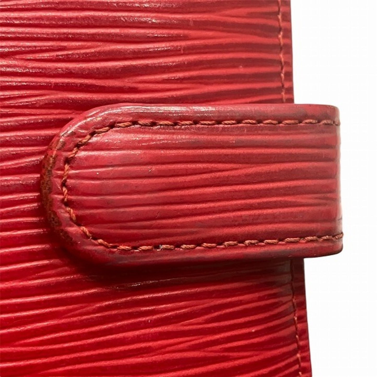 Leather Porte Billet Wallet with Slight Scratches and Stains