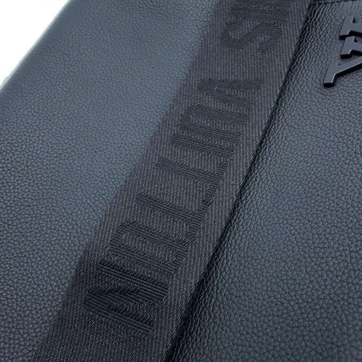 LV Trainer Black Leather Messenger Bag