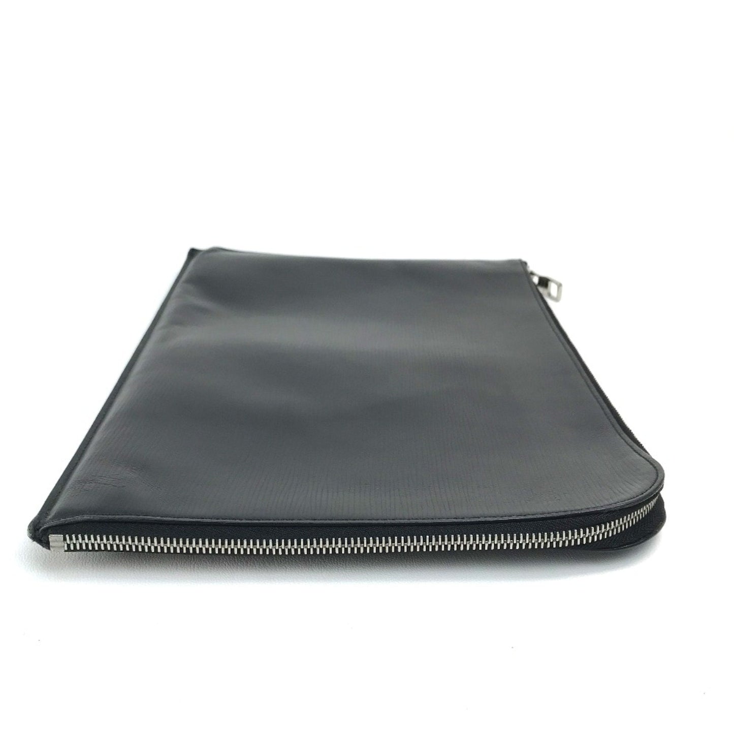 Zippered Leather Clutch Pochette Style