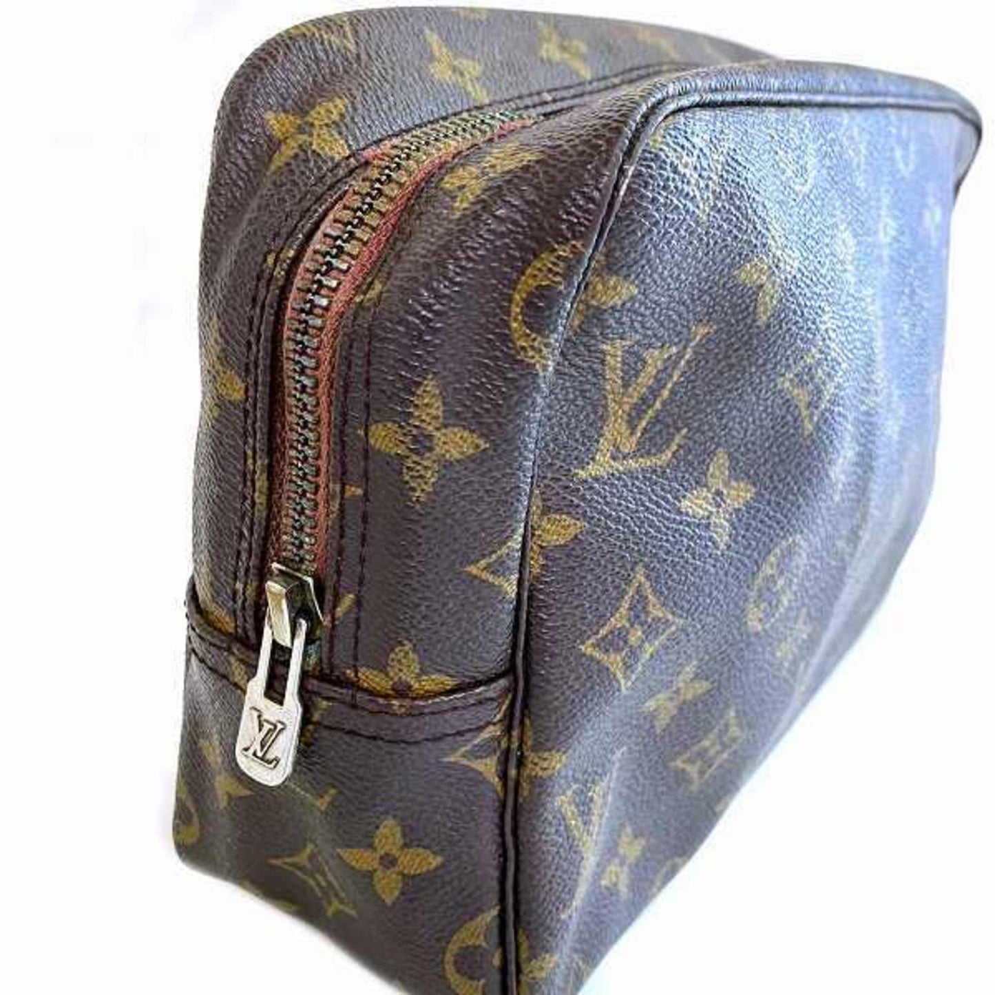 Luxury Canvas Toiletry Bag with Stain and Discoloration Detailing