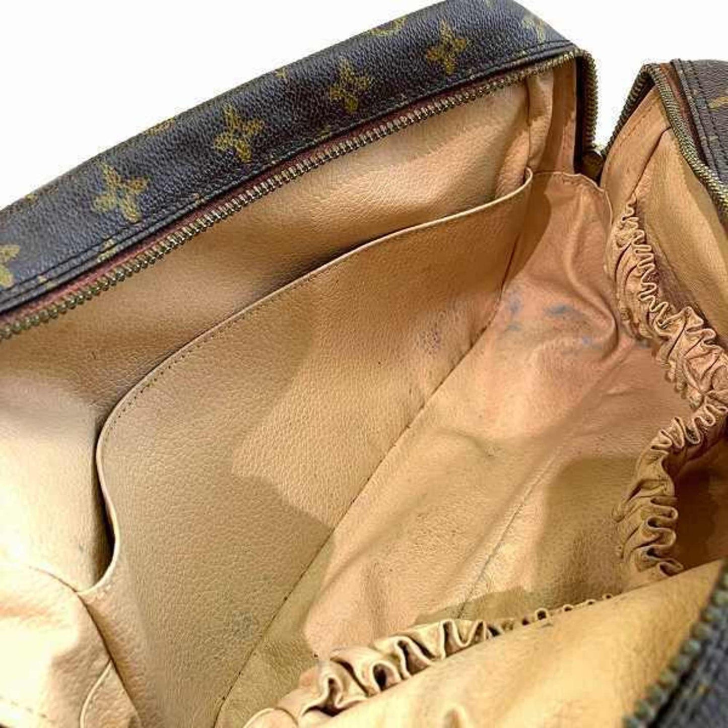 Luxury Canvas Toiletry Bag with Stain and Discoloration Detailing