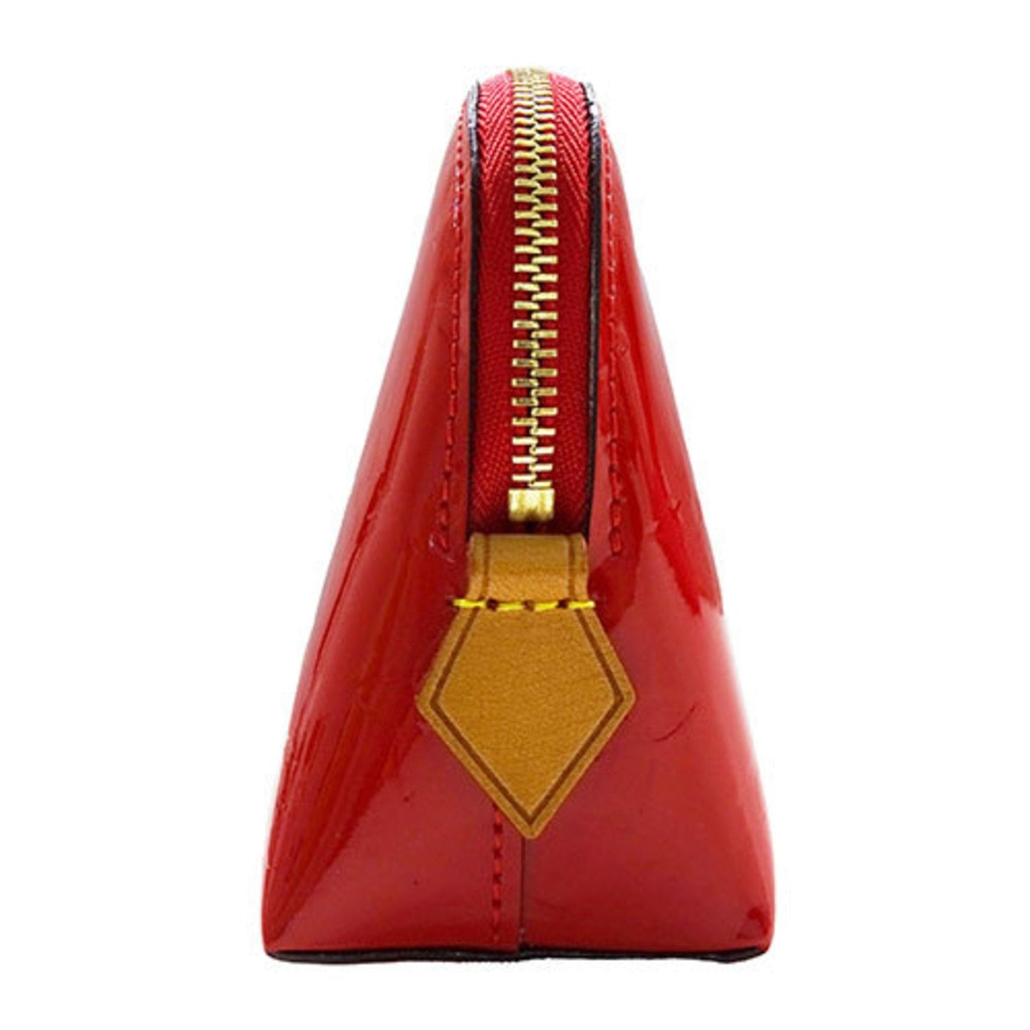 Patent Leather Cosmetic Pouch with Slight Wear