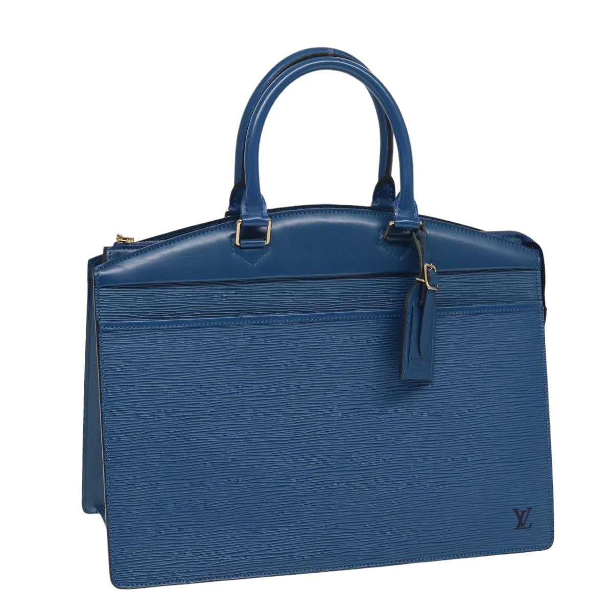Capucines MM Blue Leather Handbag