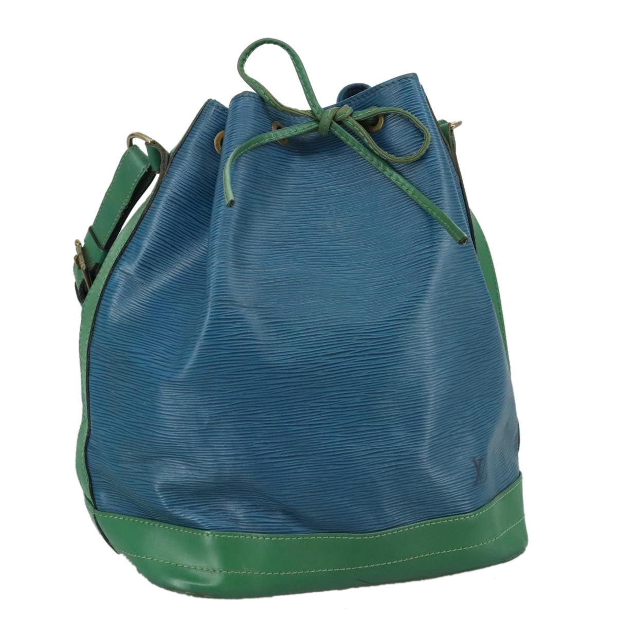 Leather Drawstring Bucket Bag with Adjustable Shoulder Drop