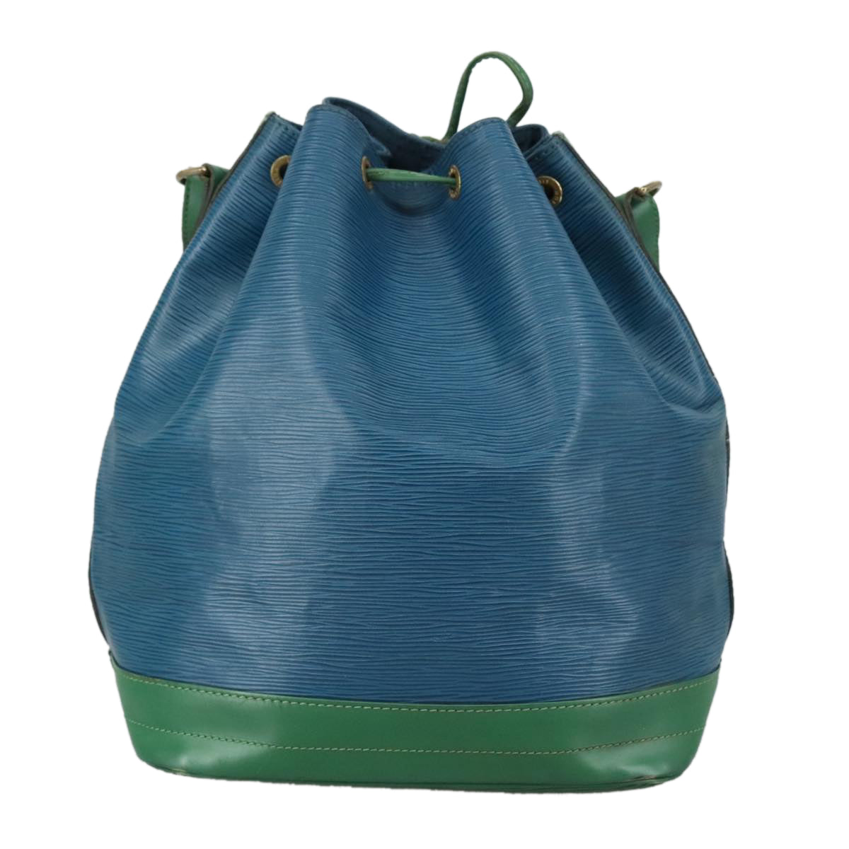 Leather Drawstring Bucket Bag with Adjustable Shoulder Drop