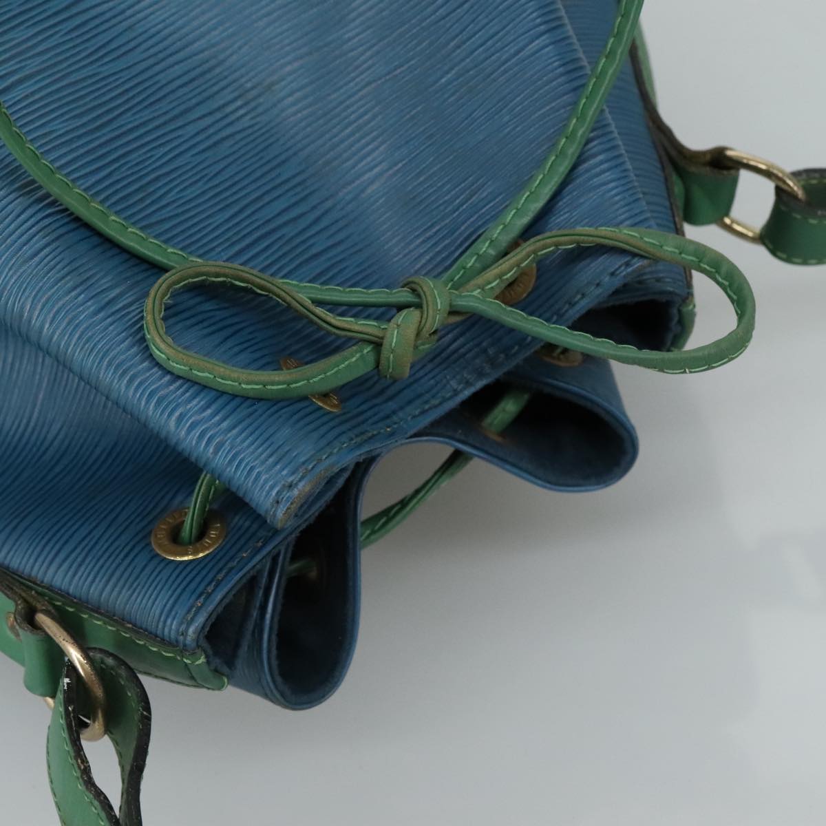 Leather Drawstring Bucket Bag with Adjustable Shoulder Drop