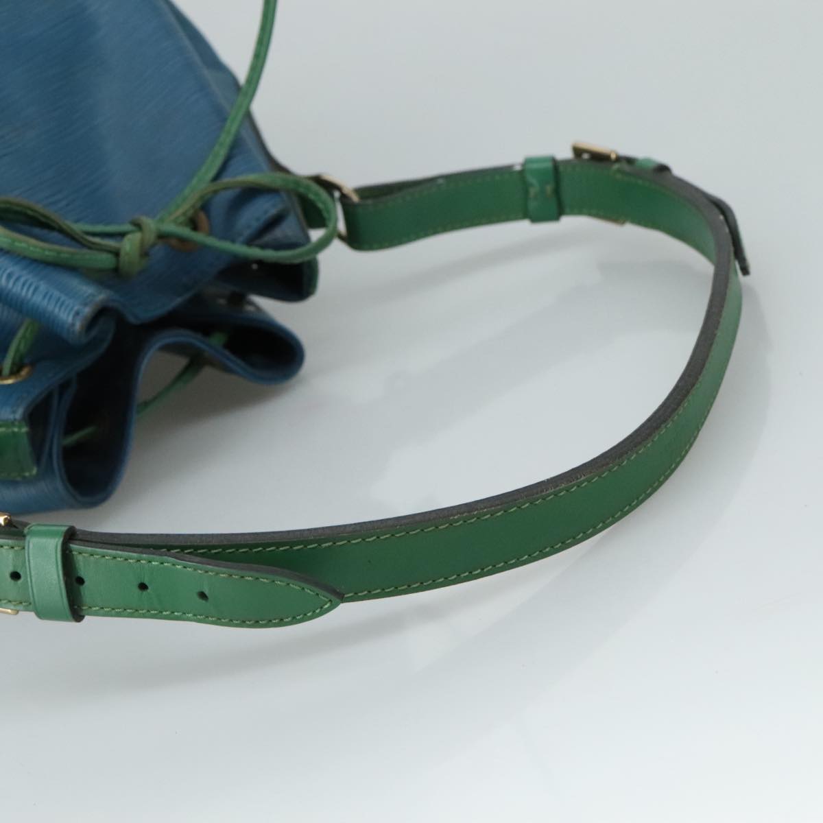 Leather Drawstring Bucket Bag with Adjustable Shoulder Drop