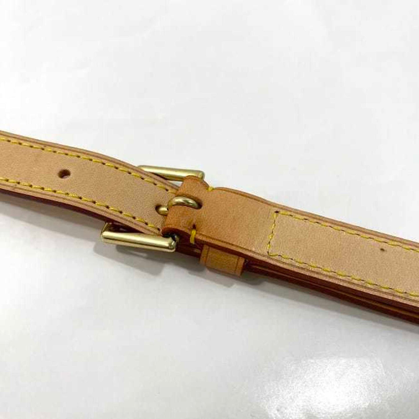Leather Bandouliere de Sac with Slight Scratches and Stains
