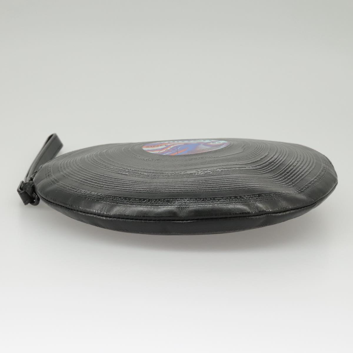 Record Vinyl Clutch Black