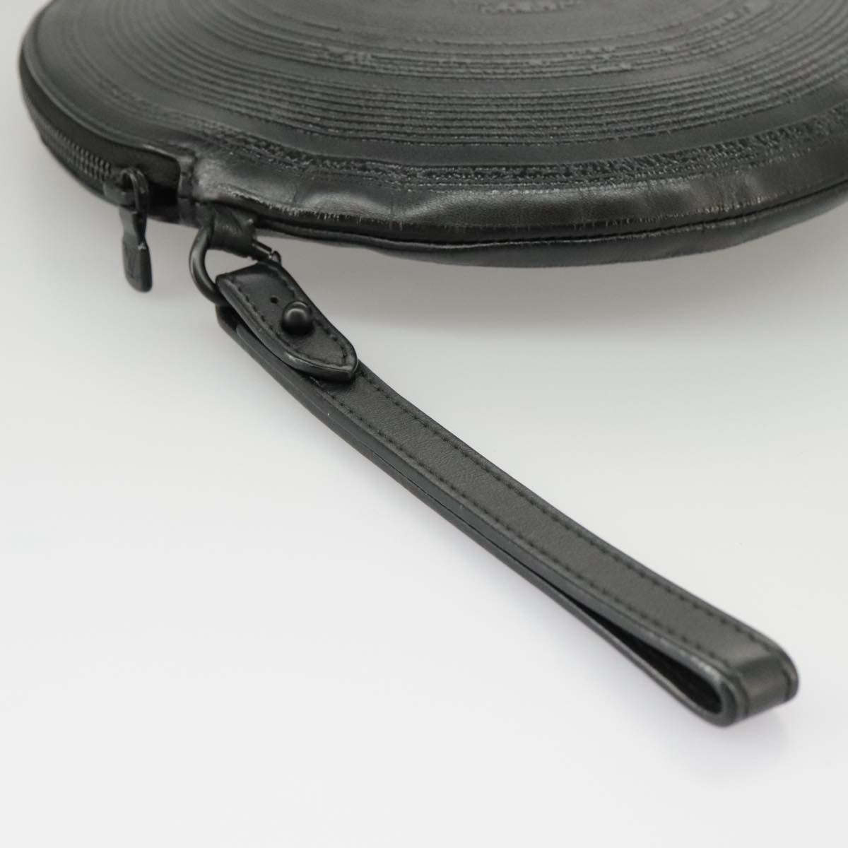 Record Vinyl Clutch Black