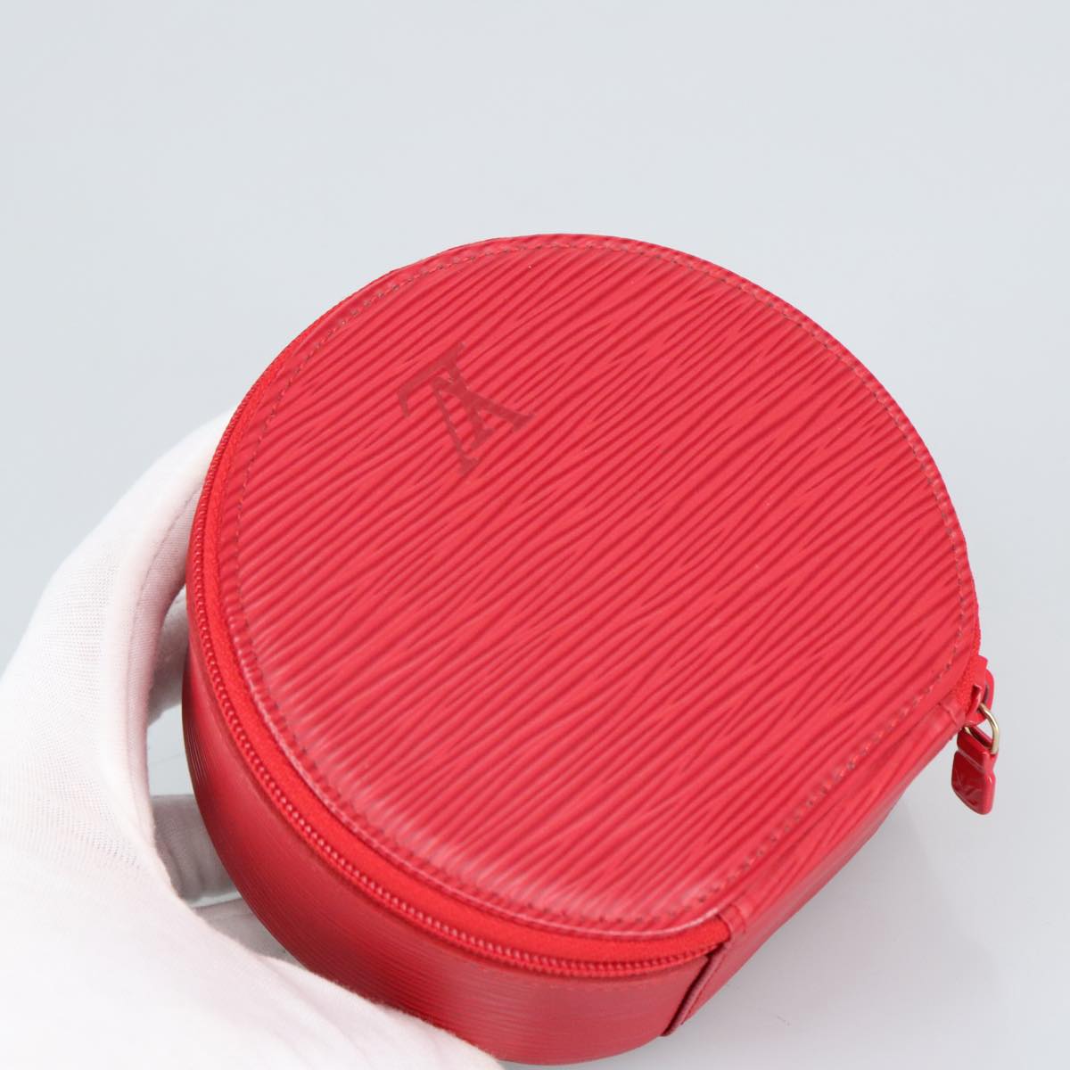 Epi Leather Round Cosmetic Case