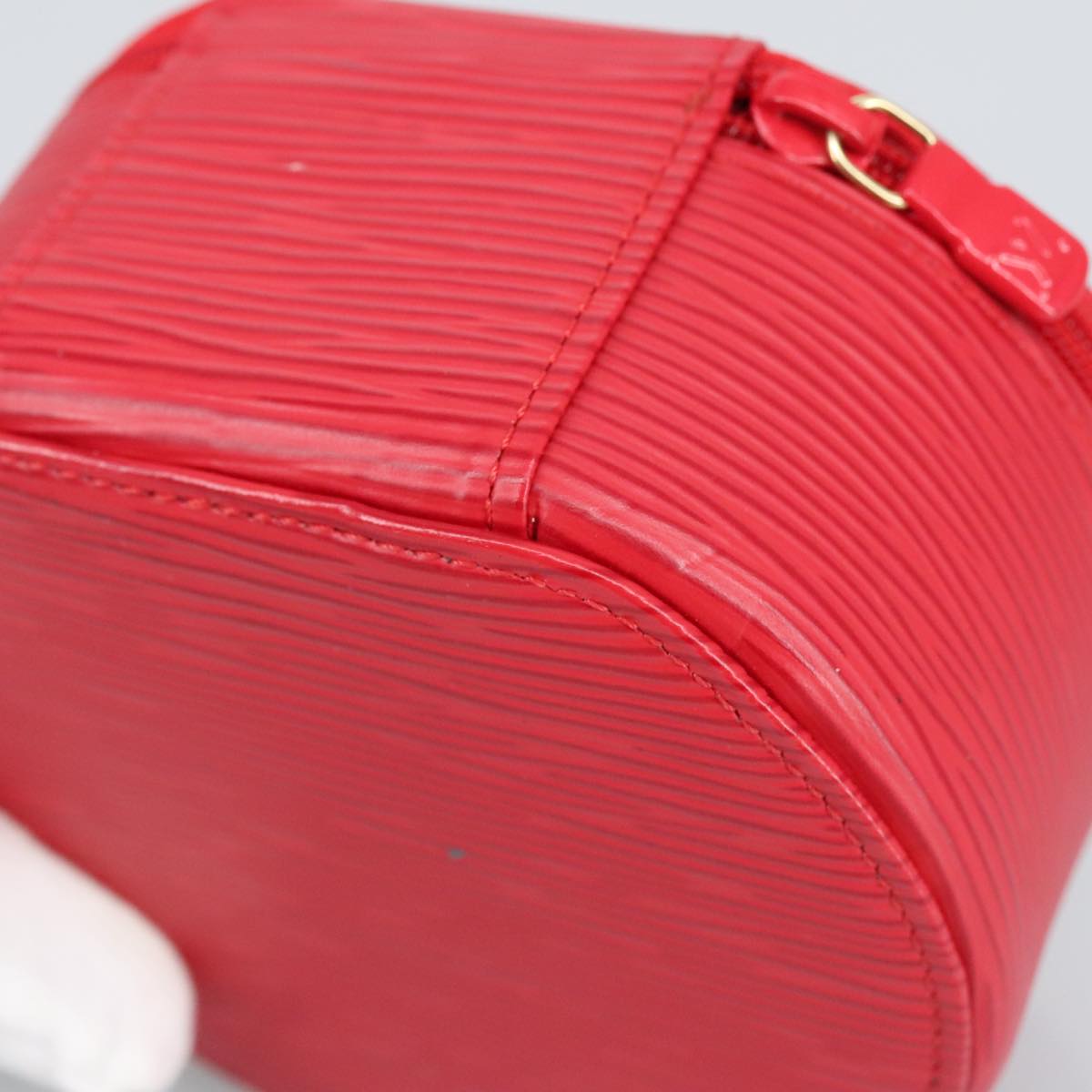 Epi Leather Round Cosmetic Case