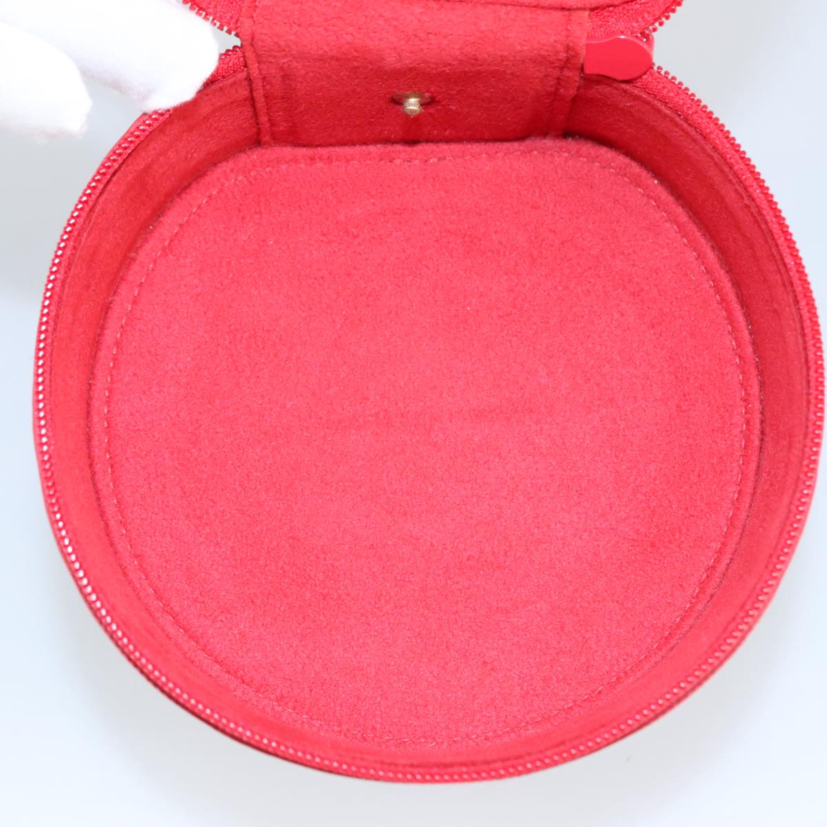 Epi Leather Round Cosmetic Case