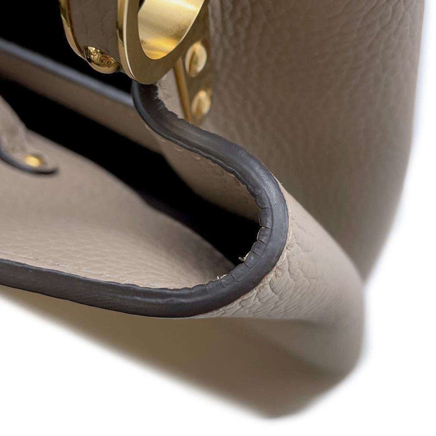 Leather Capucines Bag with Dust Bag and Shoulder Strap
