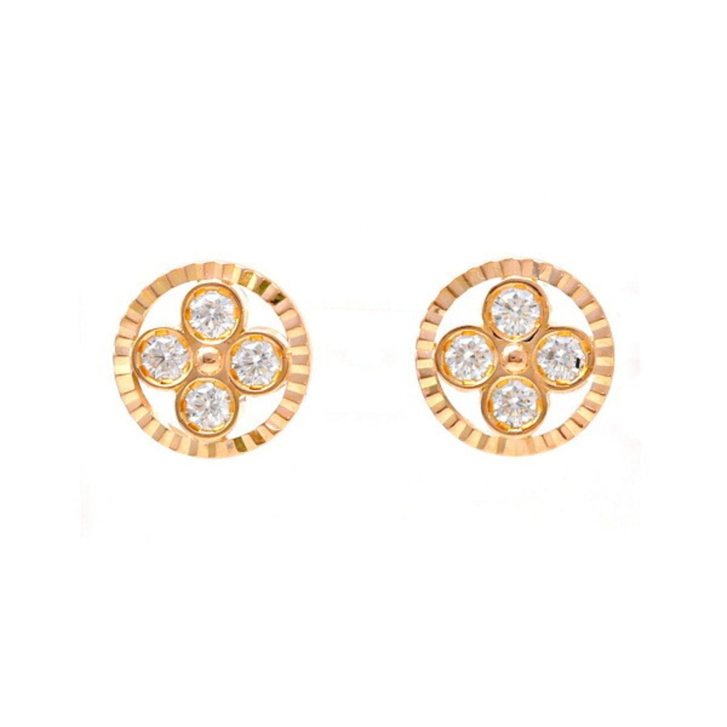 LV Flower Stud Earrings