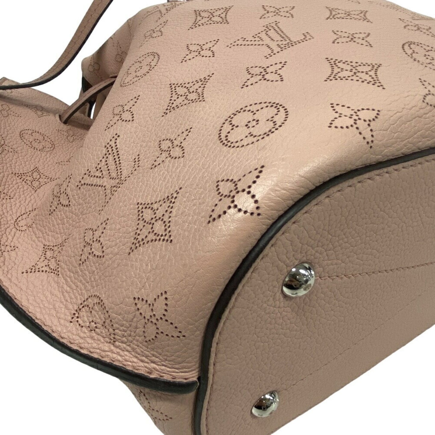 Lockme Bucket Empreinte Leather Handbag