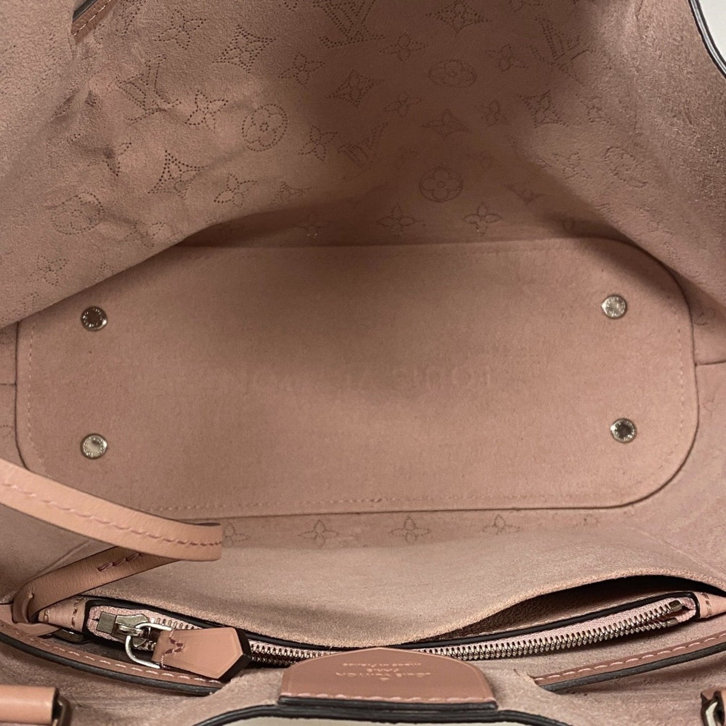Lockme Bucket Empreinte Leather Handbag