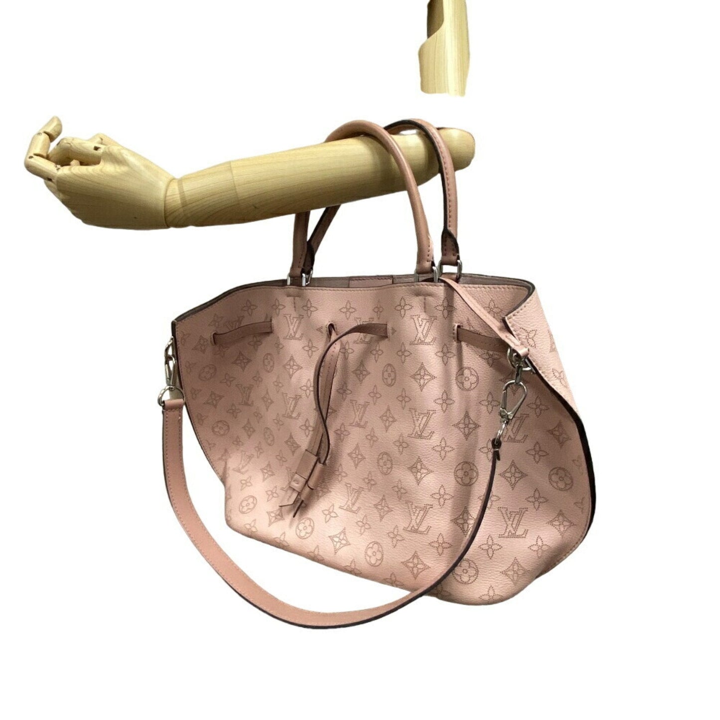 Lockme Bucket Empreinte Leather Handbag