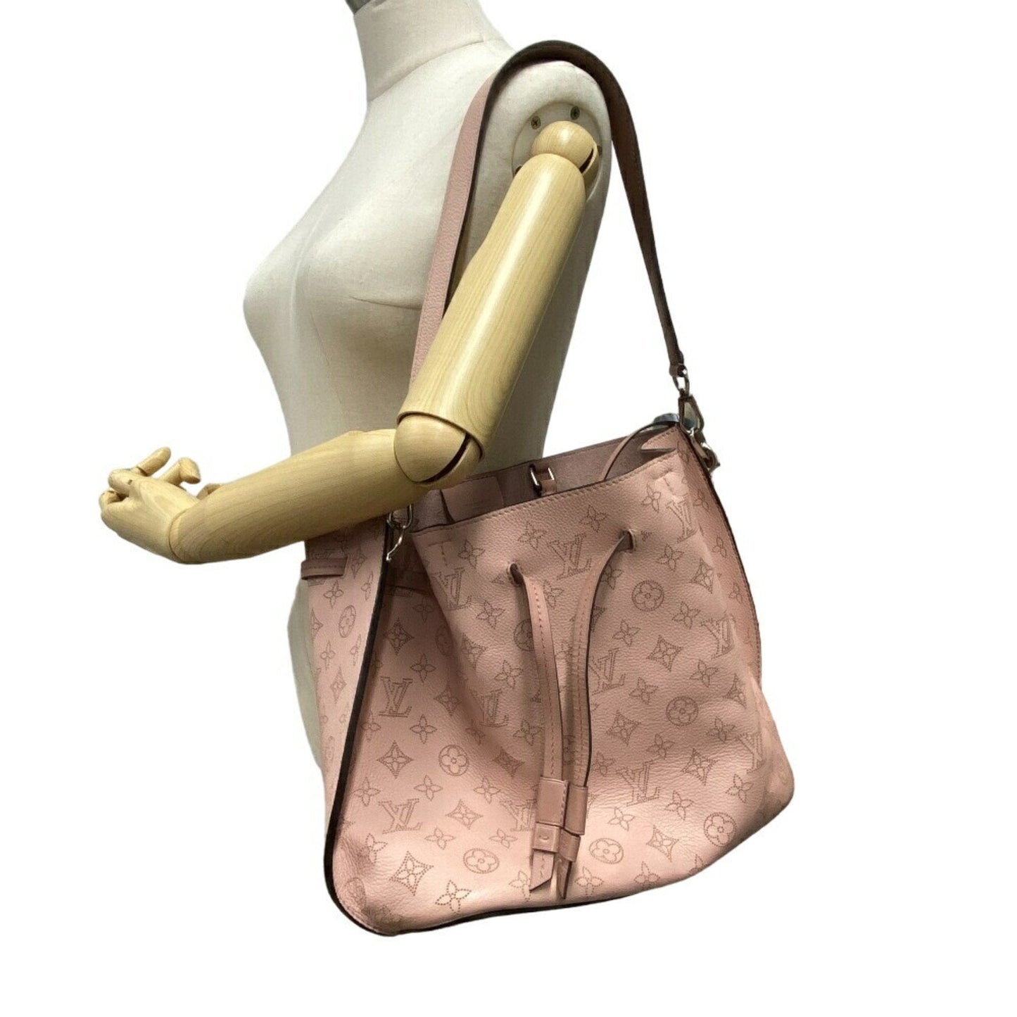 Lockme Bucket Empreinte Leather Handbag