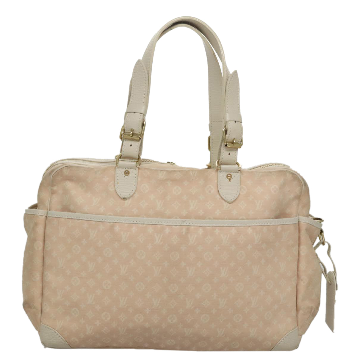 Mini Lin Canvas Tote Bag with Name Tag and Slight Wear
