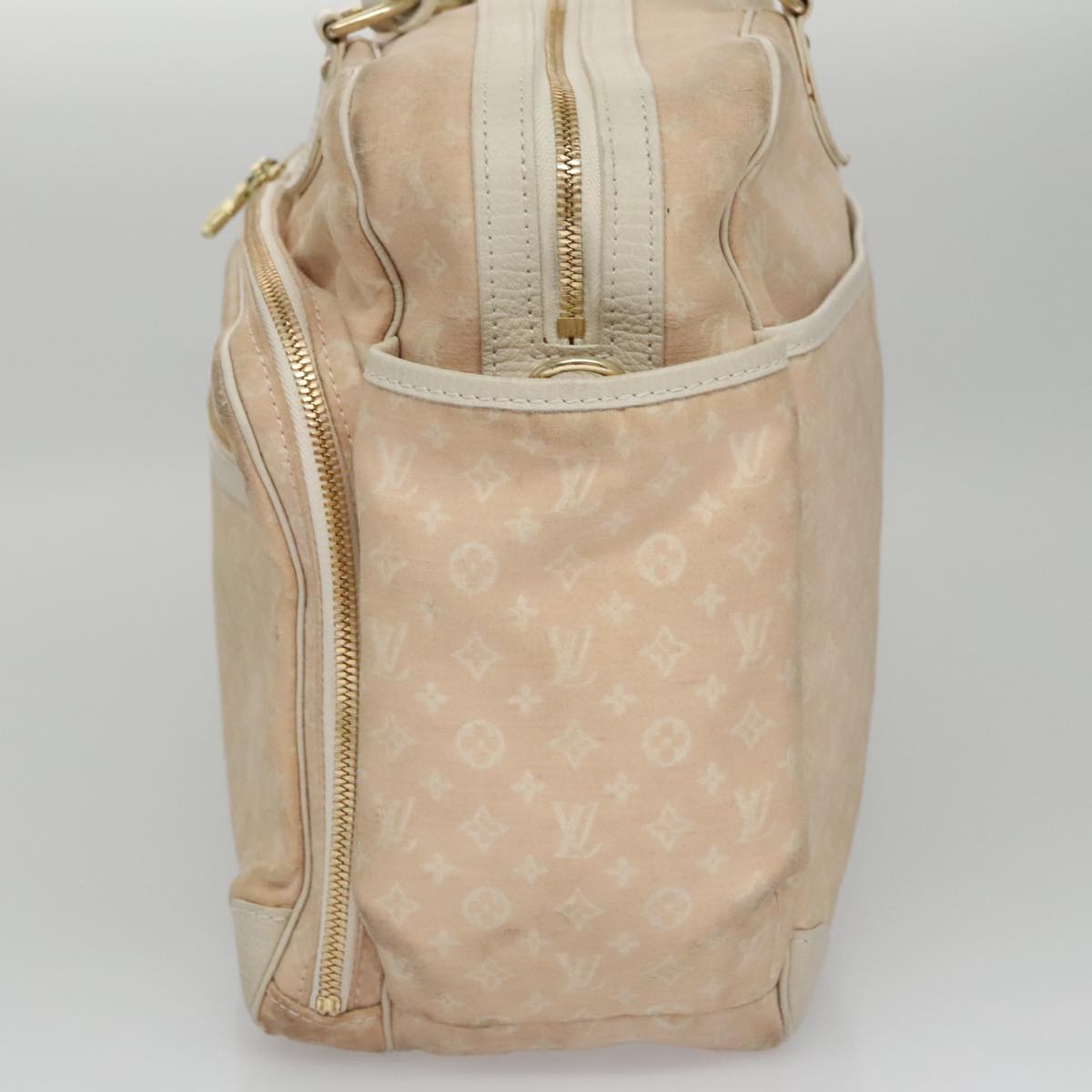 Mini Lin Canvas Tote Bag with Name Tag and Slight Wear