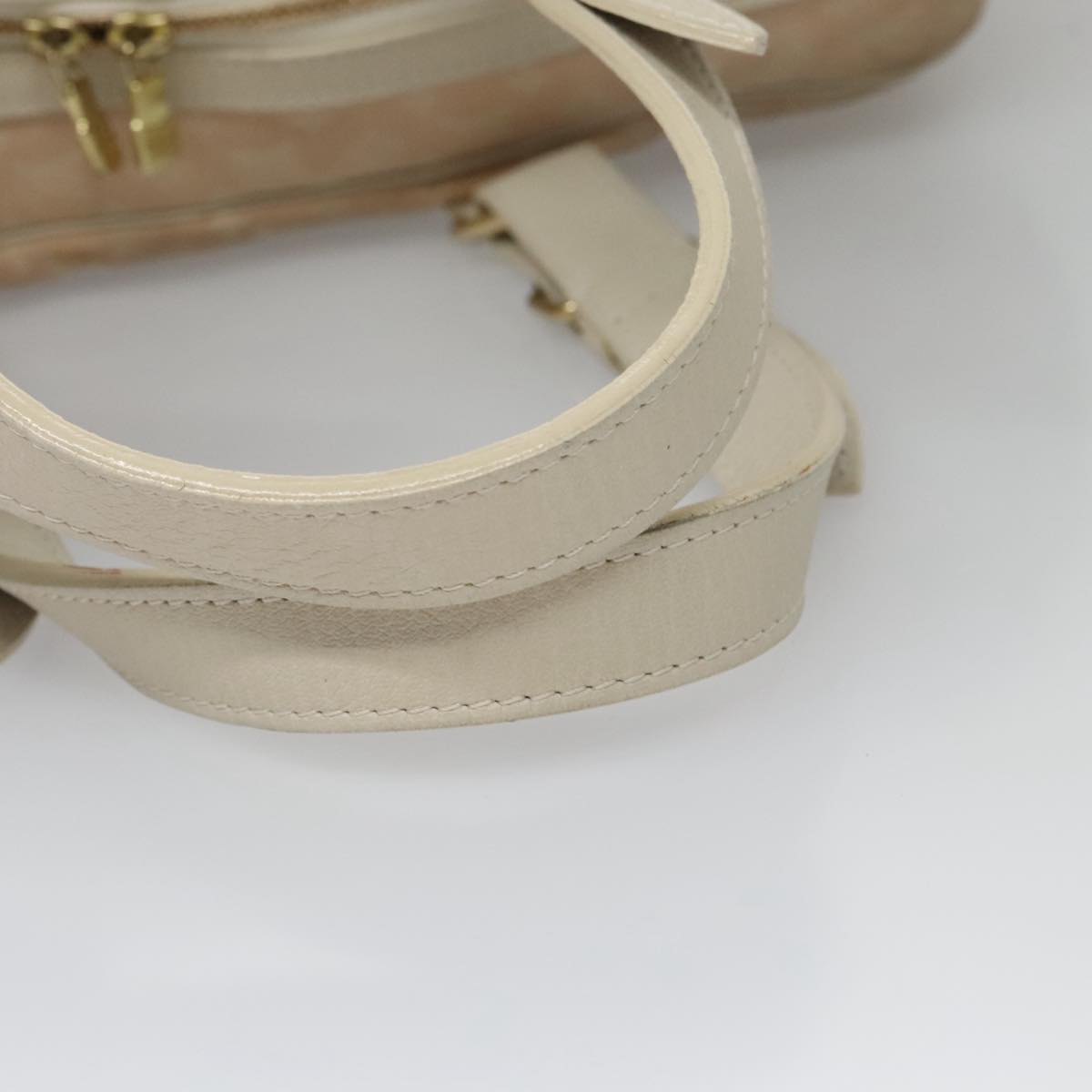 Mini Lin Canvas Tote Bag with Name Tag and Slight Wear