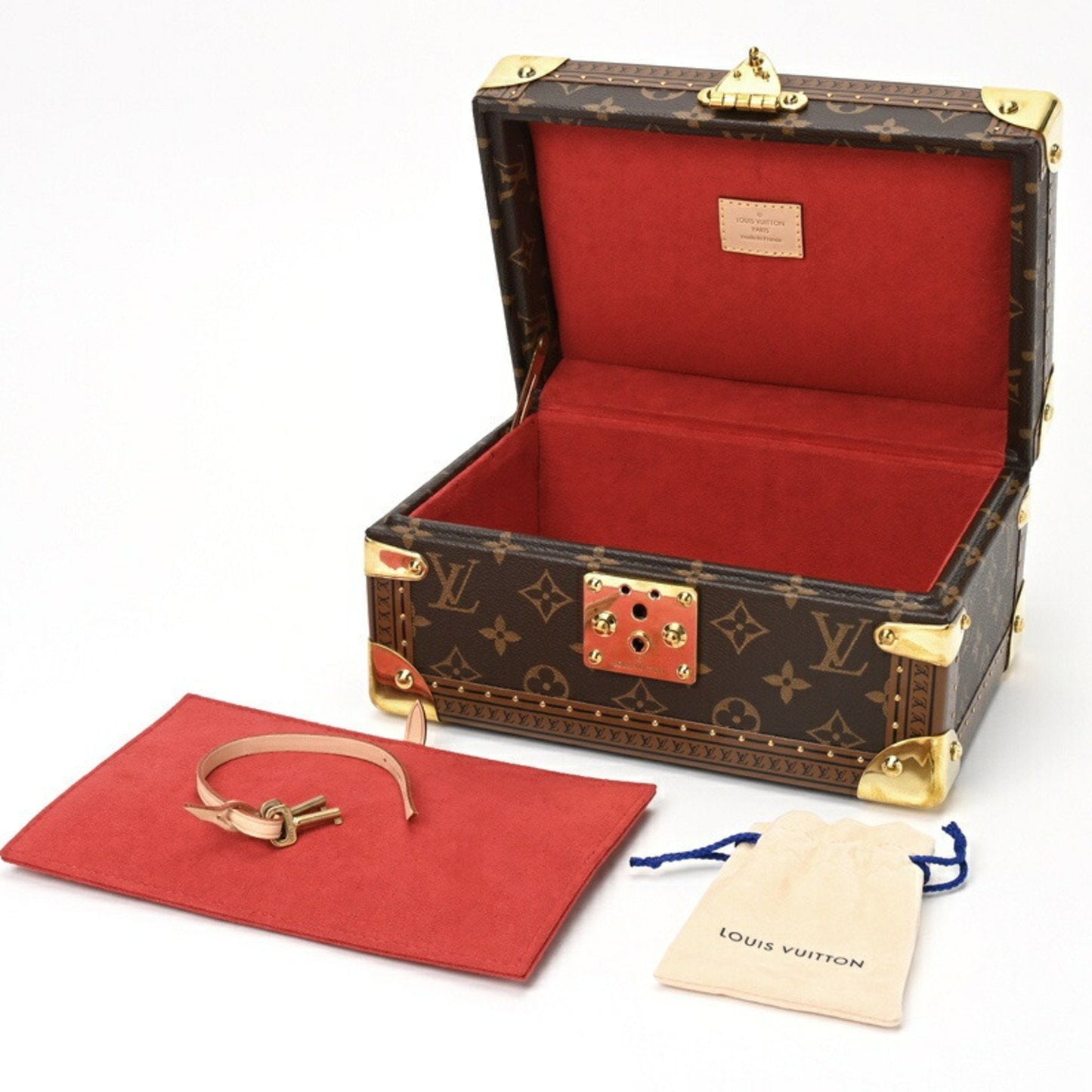 Luxury Canvas Trunk with Key and Pouch