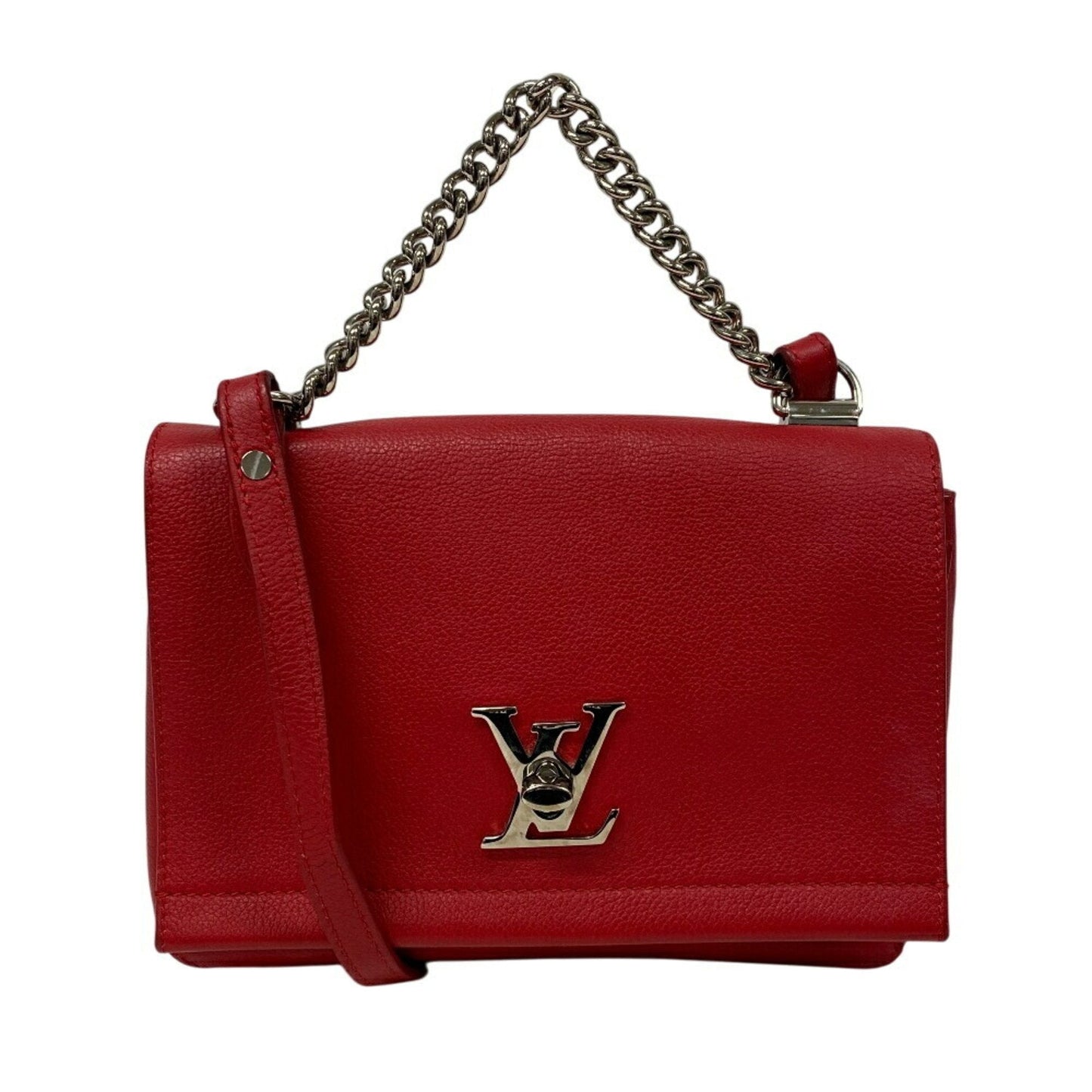 LV Pont 9 Red Leather Chain Bag