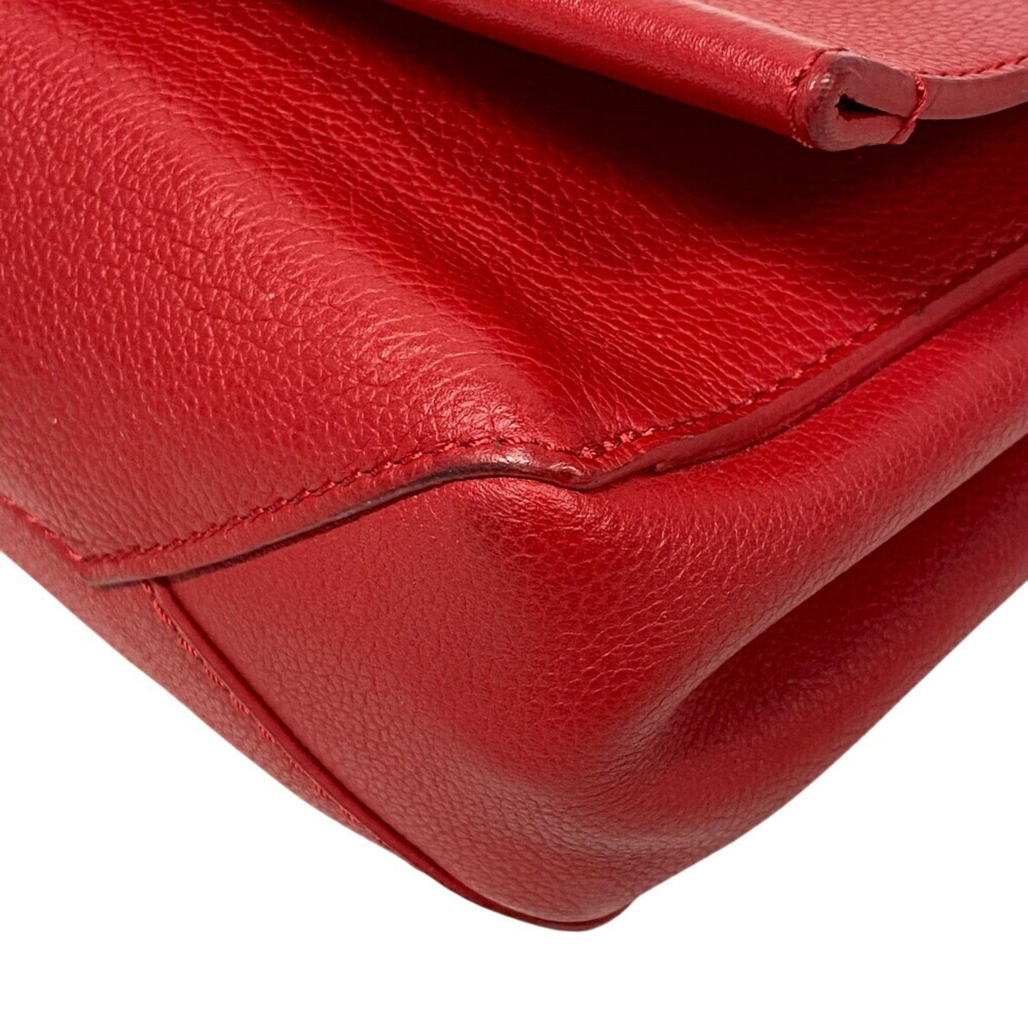 LV Pont 9 Red Leather Chain Bag