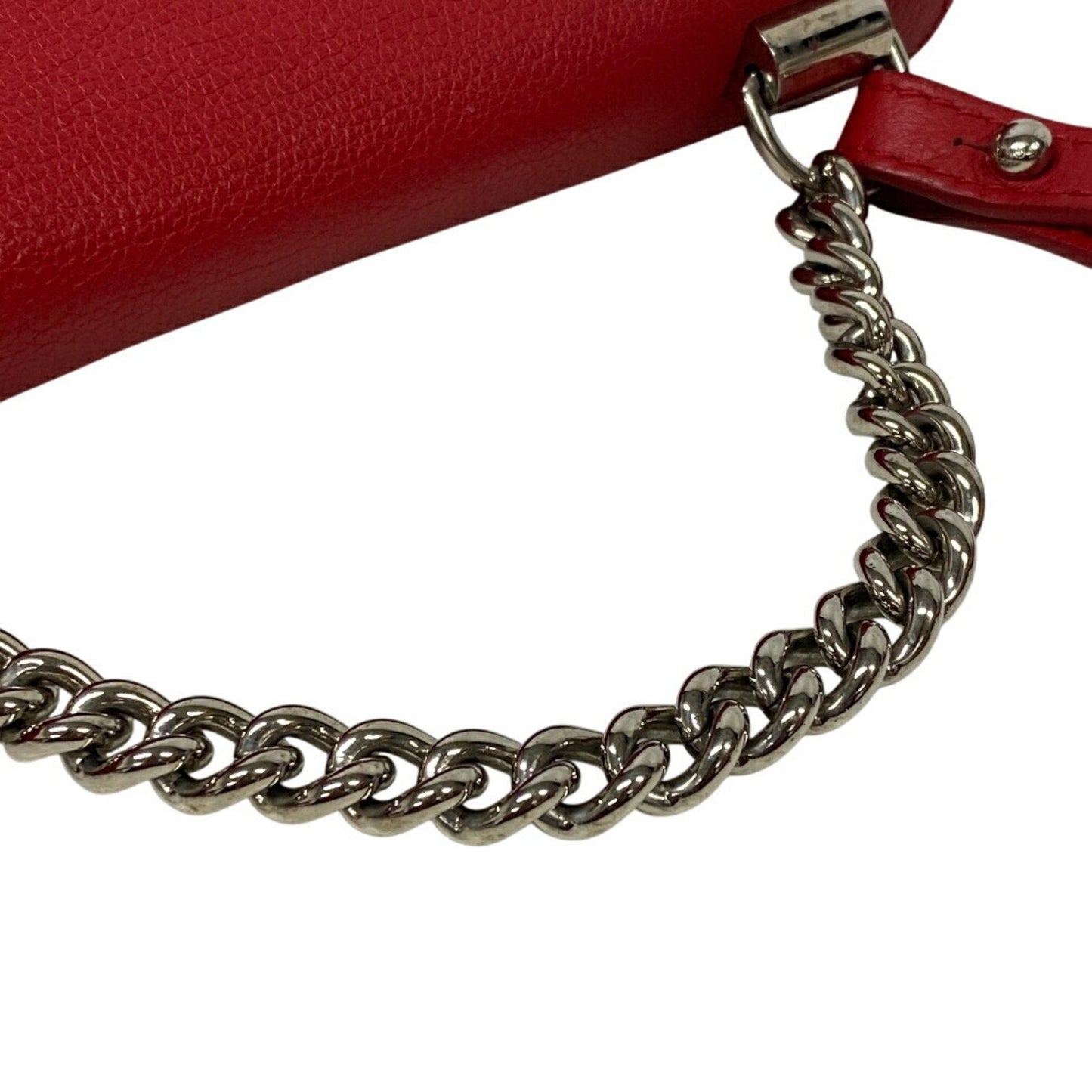 LV Pont 9 Red Leather Chain Bag