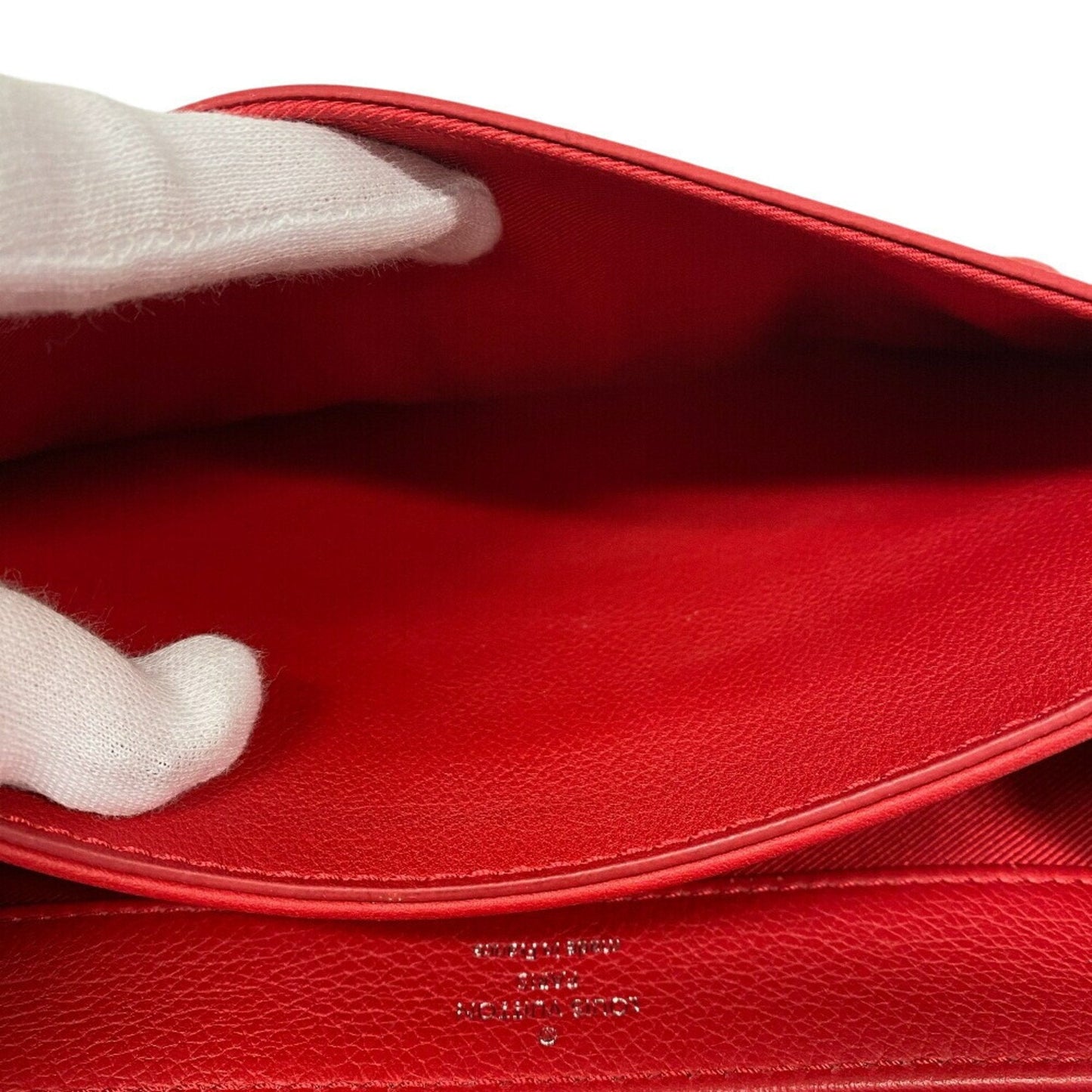 LV Pont 9 Red Leather Chain Bag