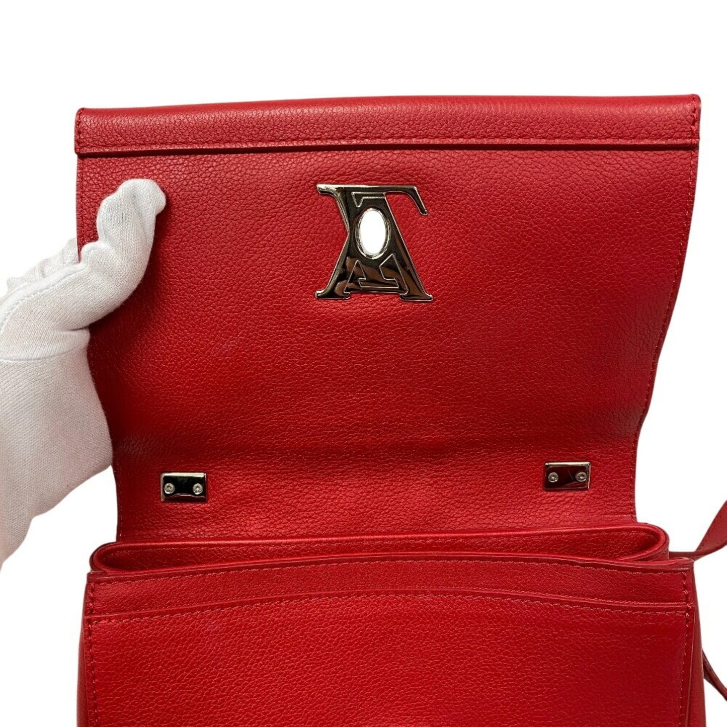 LV Pont 9 Red Leather Chain Bag