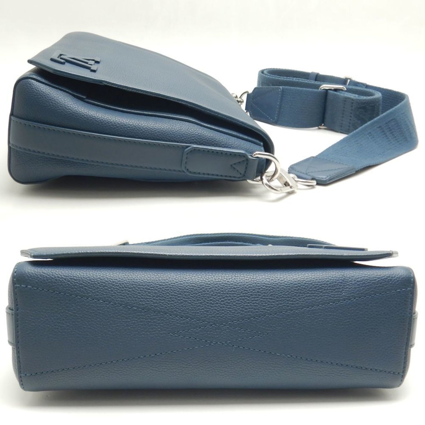 Elegant Leather Shoulder Bag with Dust Bag and Strap