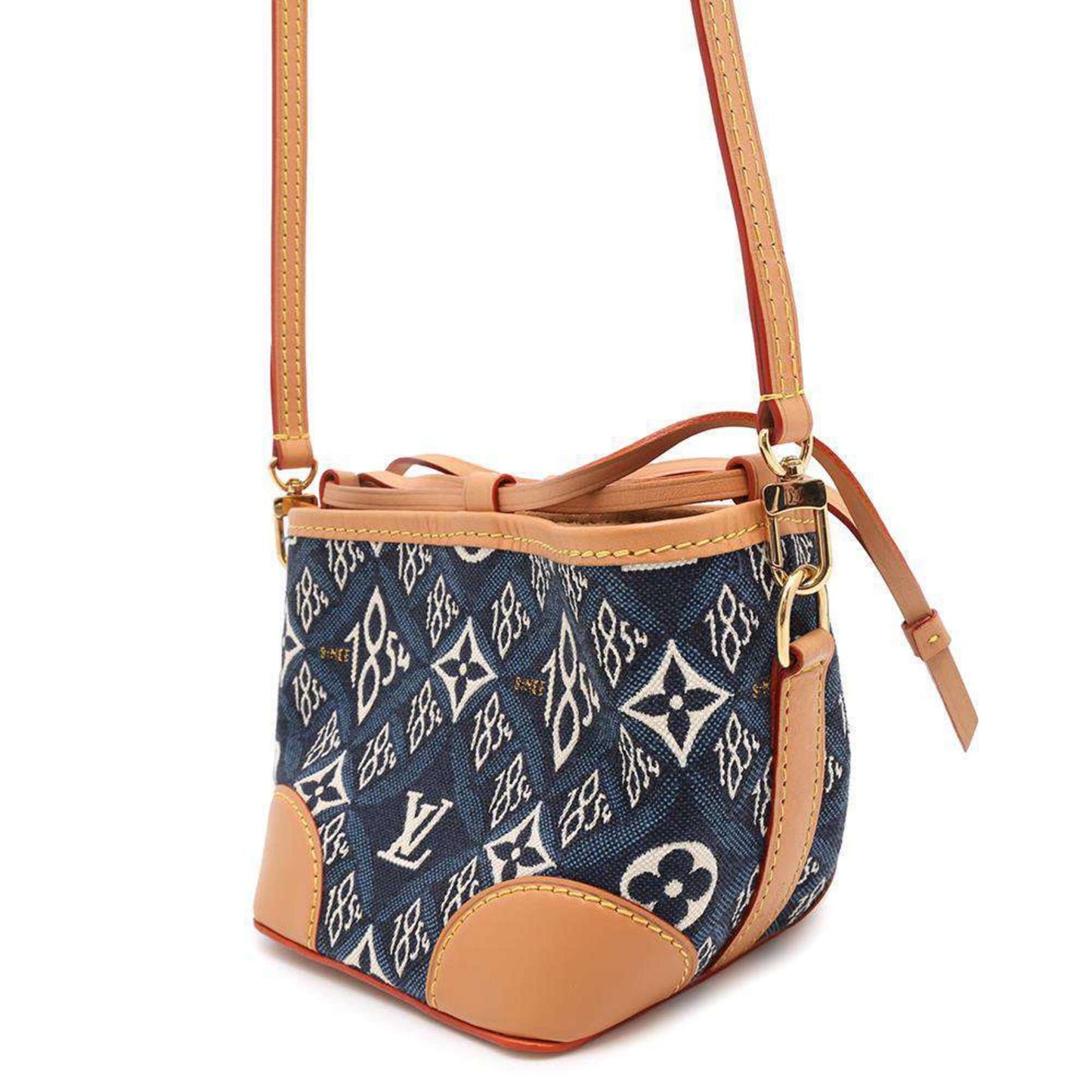 Canvas Shoulder Bag with Name Tag and Shoulder Strap
