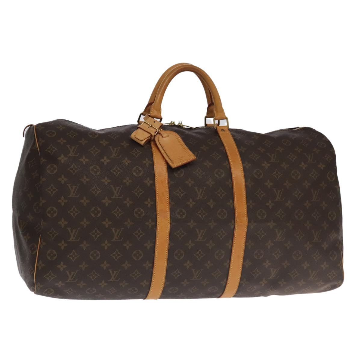 Keepall 60 Canvas Travel Bag with Name Tag