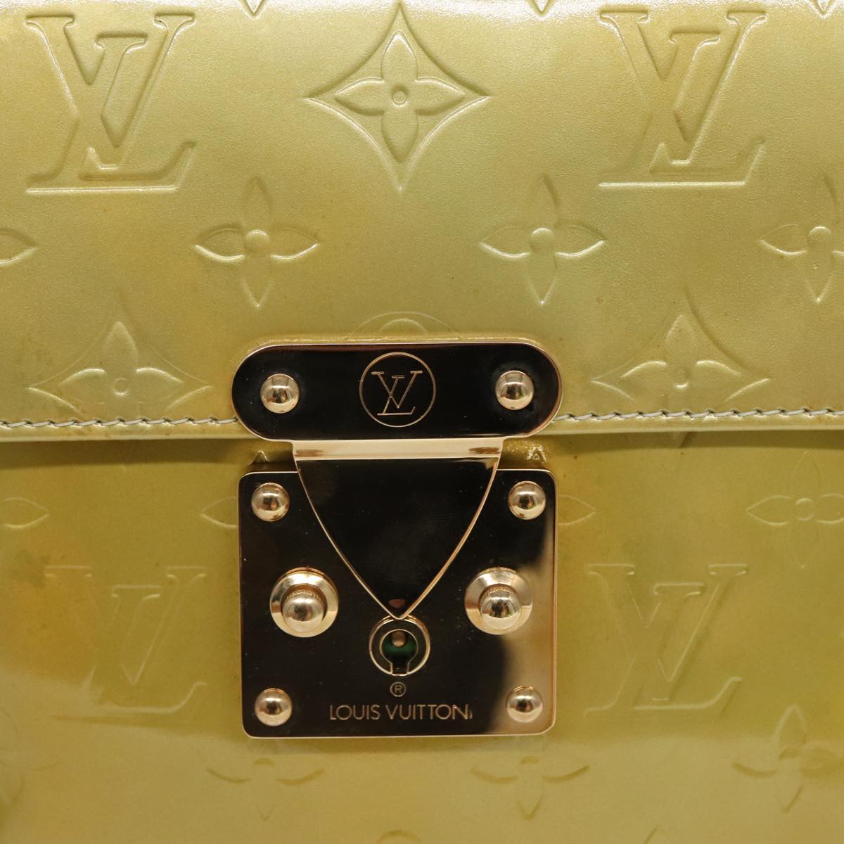Lockit MM Handbag Lime Patent Leather