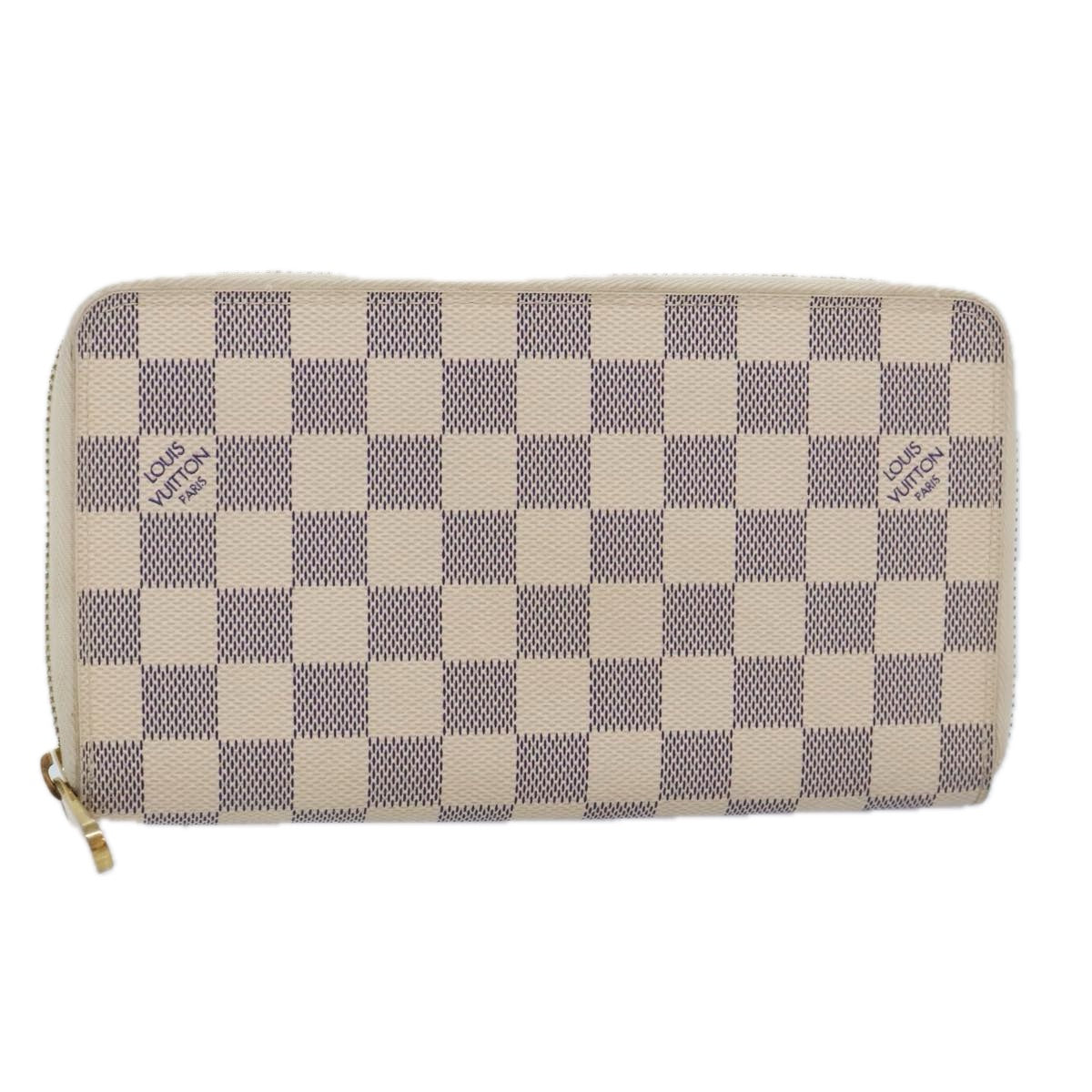 Damier Azur Canvas Zip Around Wallet