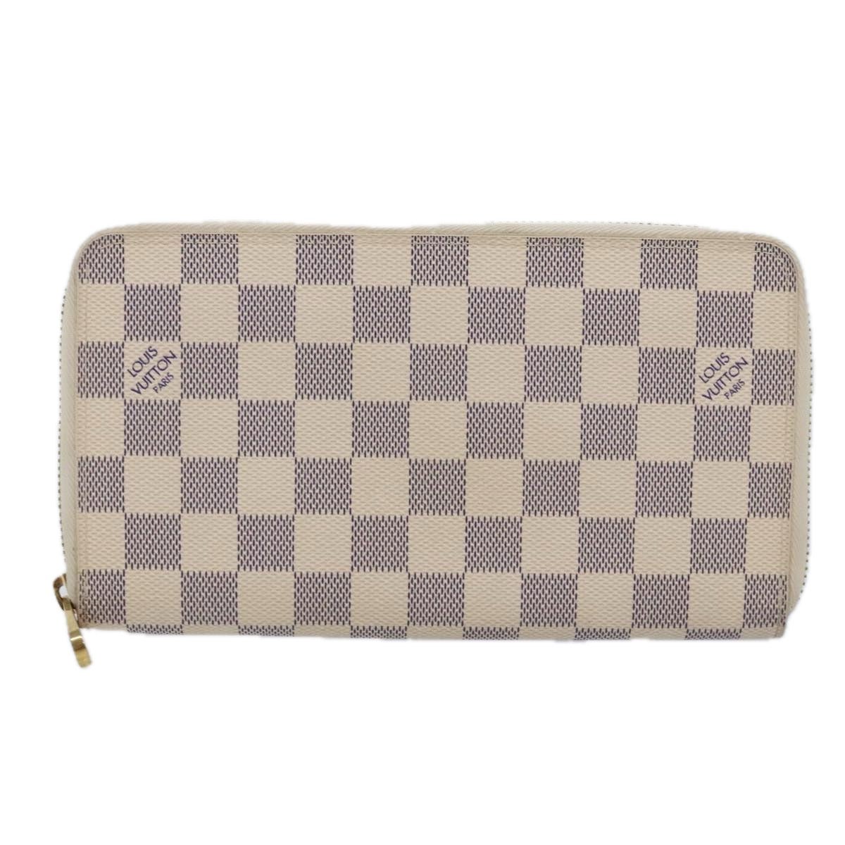 Damier Azur Canvas Zip Around Wallet