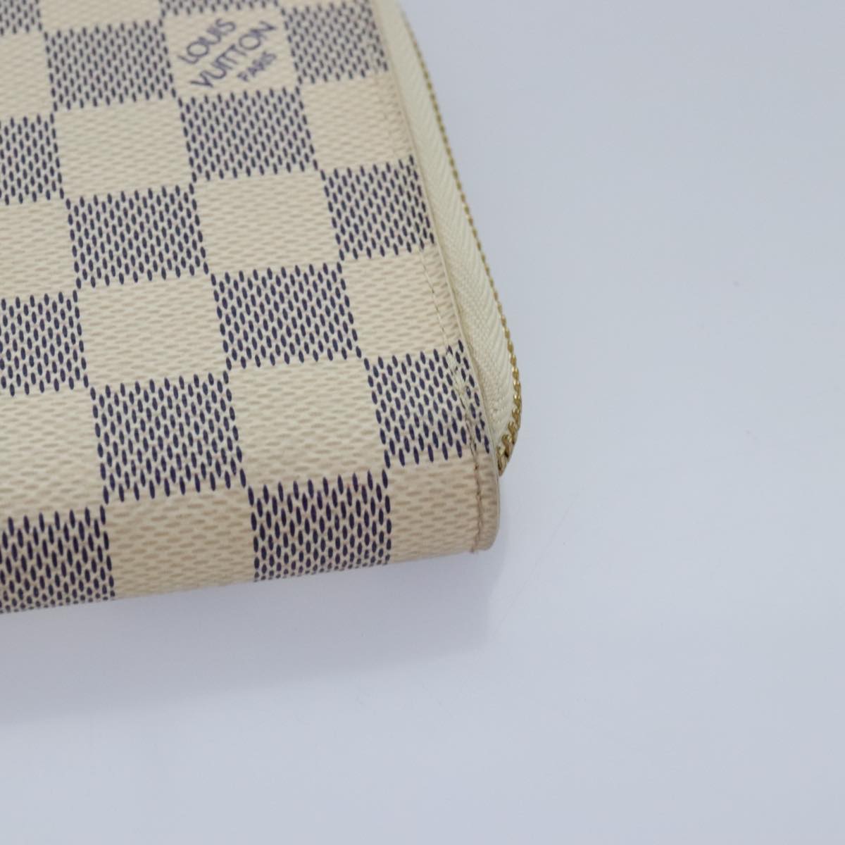 Damier Azur Canvas Zip Around Wallet