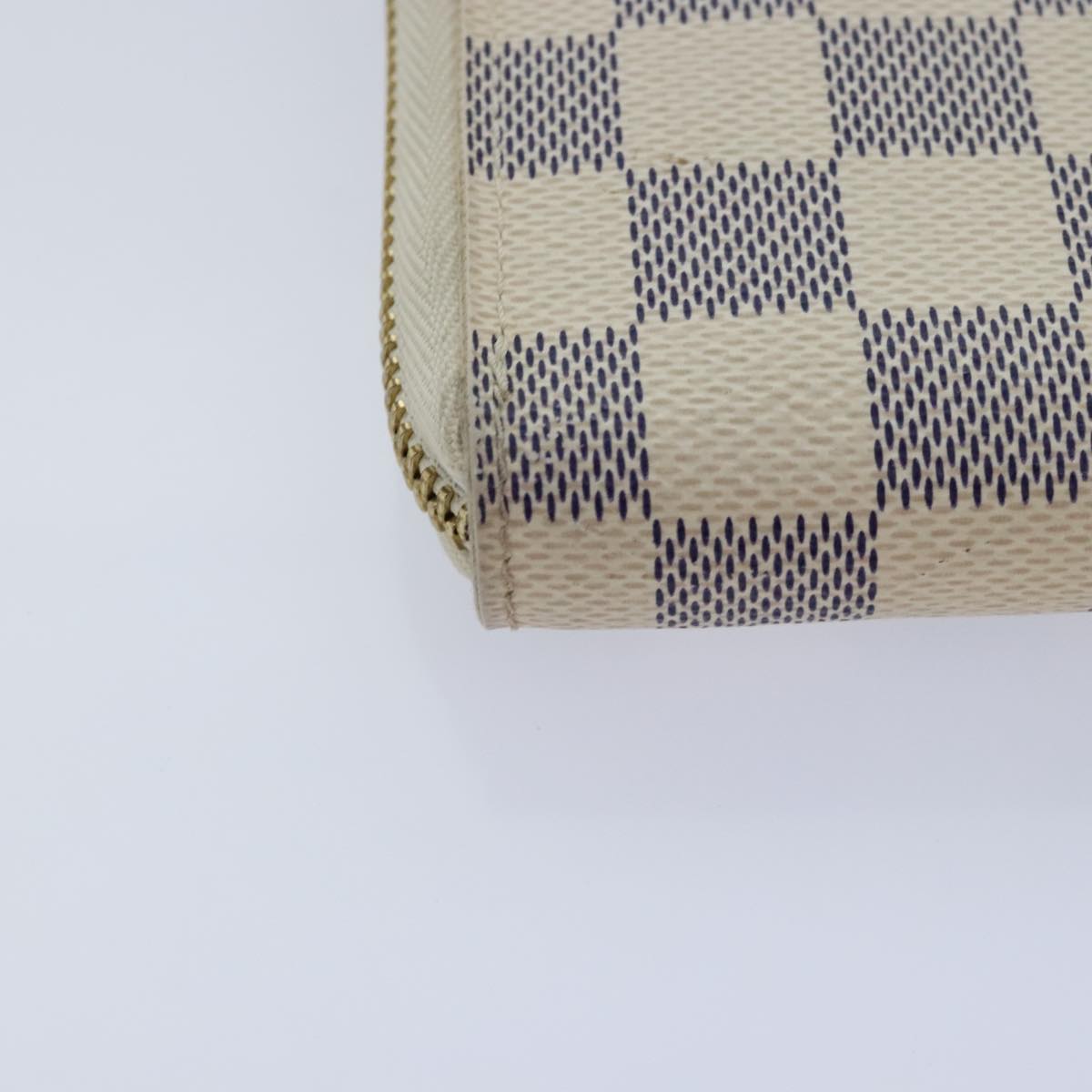 Damier Azur Canvas Zip Around Wallet