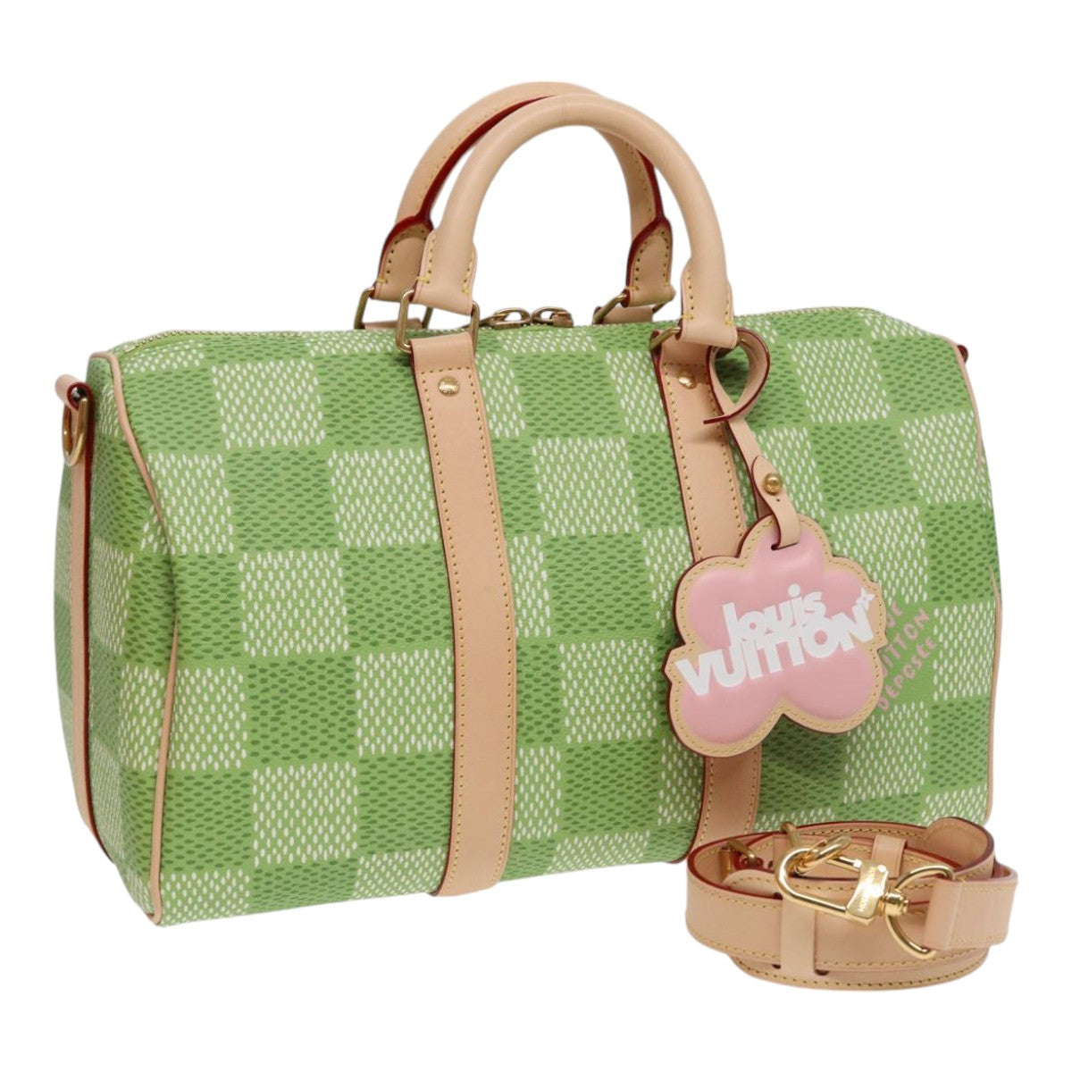 Speedy 25 Lime Green Damier Azur