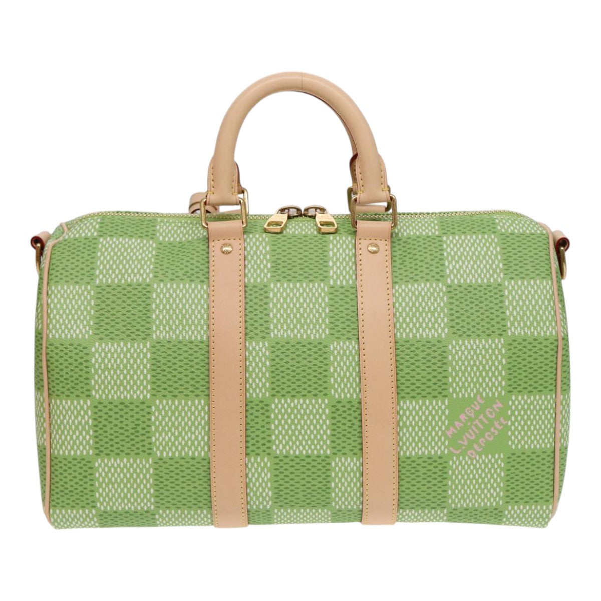 Speedy 25 Lime Green Damier Azur
