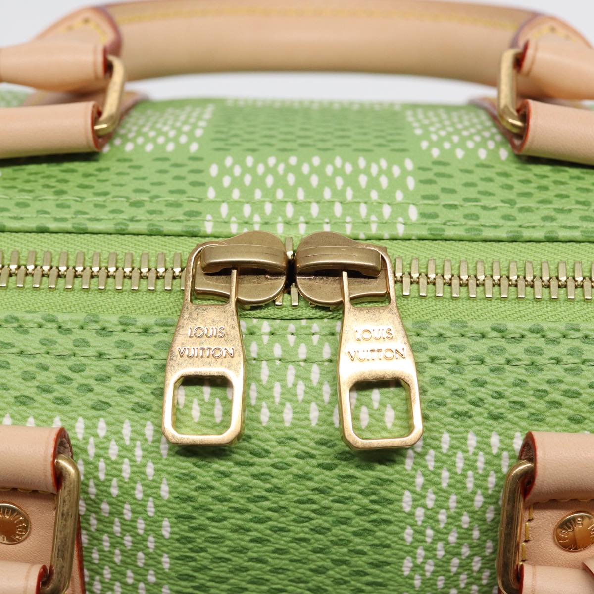 Speedy 25 Lime Green Damier Azur