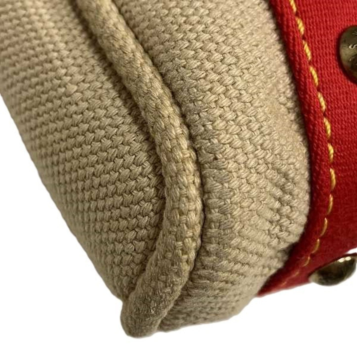 Mini Lin handbag Red and Beige tote
