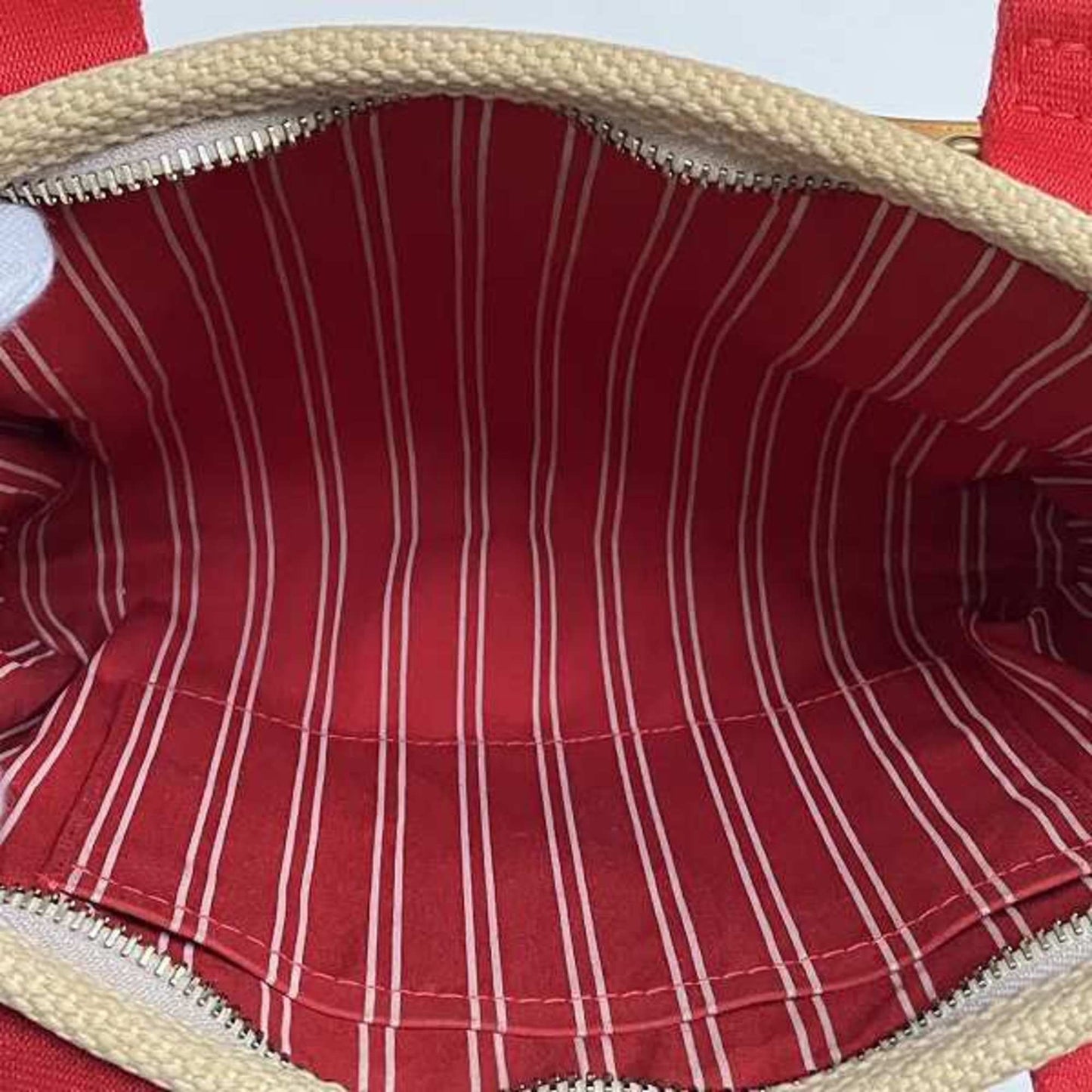 Mini Lin handbag Red and Beige tote